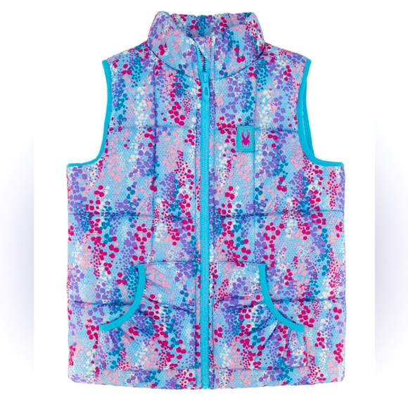 Girls 3pc Set Spyder Set Vest + Leggings + long Sleeve Shirt Blue Size 4T, 6 NWT - Picture 5 of 8